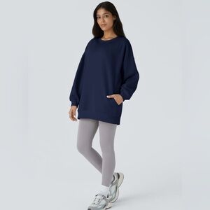 Halara navy Blue Oversized Sweatshirt